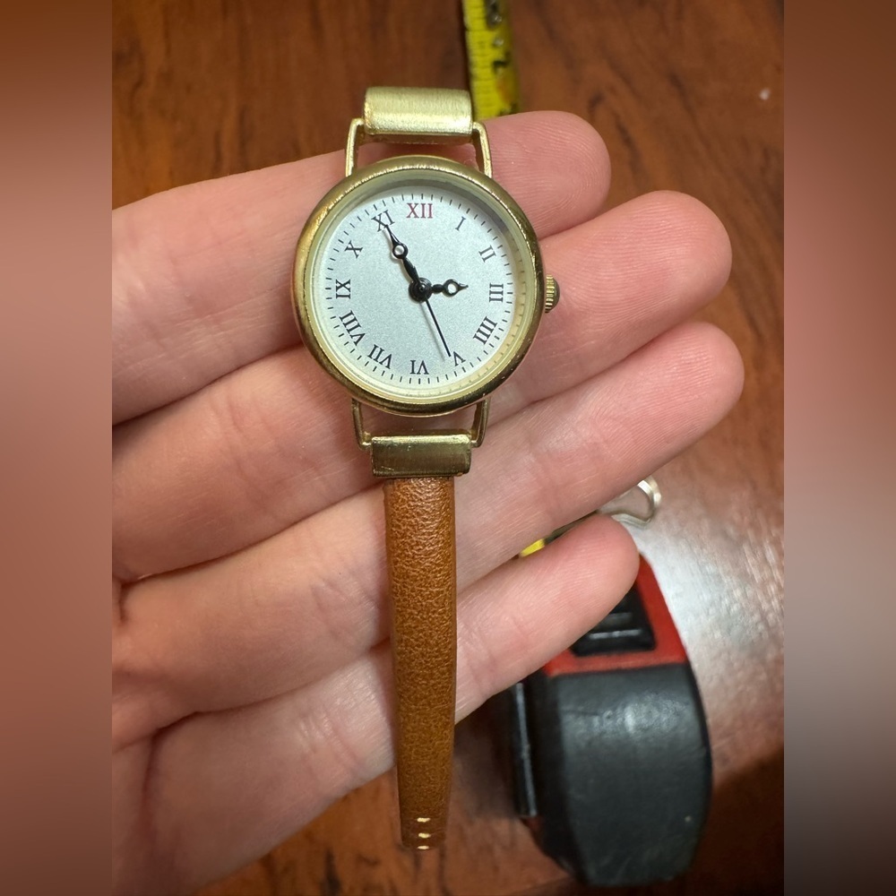 Classic Brown and Gold Watch